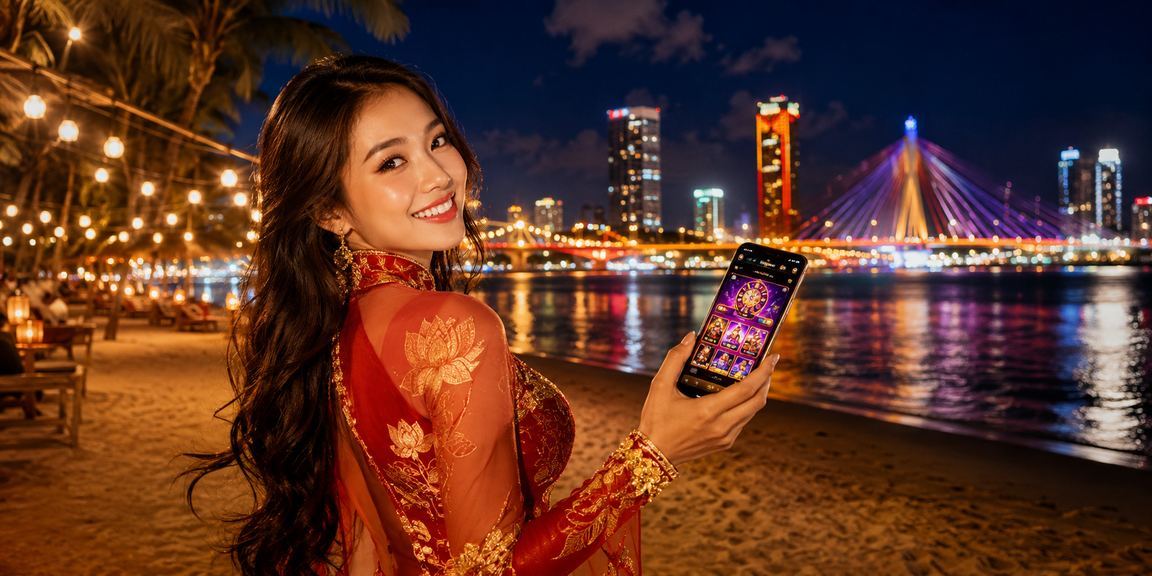 Người dùng Đà Nẵng thực hiện giao dịch tài chính casino trực tuyến trong không khí lễ hội sôi động