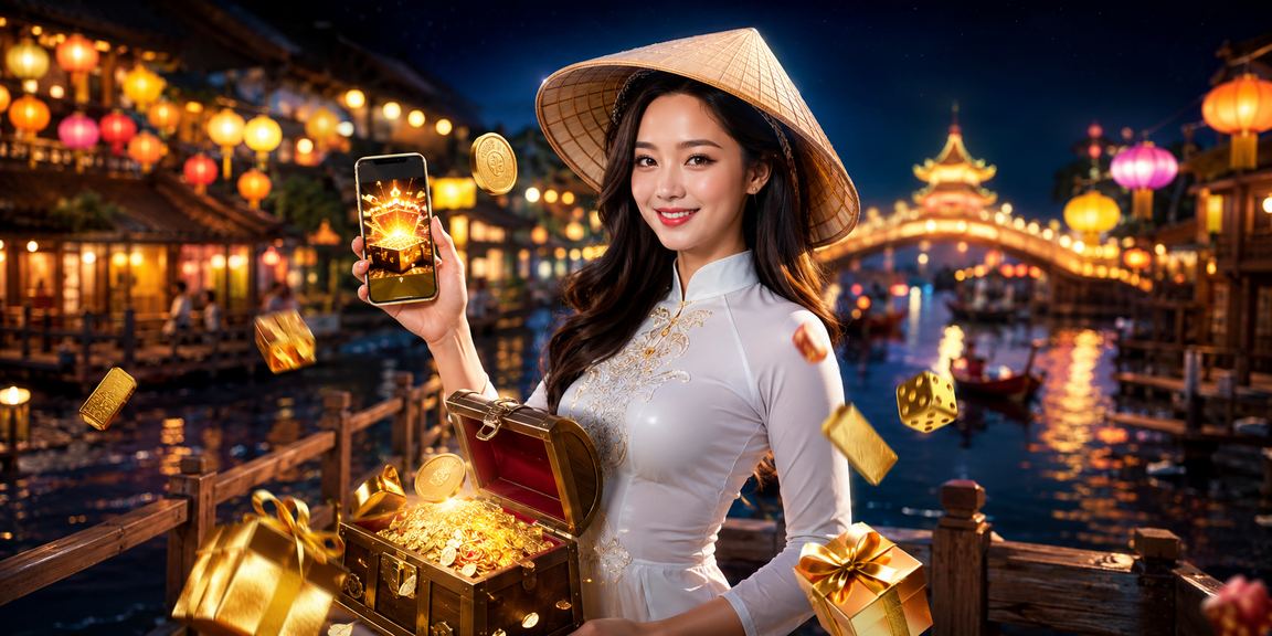 Người chơi Hà Nội đội nón lá truyền thống vừa đọc mẹo cá cược trên điện thoại di động